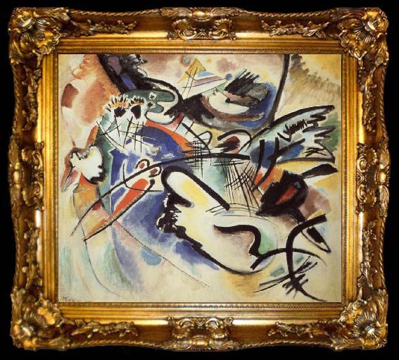 framed  Wassily Kandinsky Kompozicio Voros es fekete, ta009-2